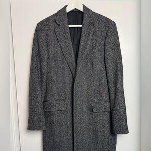 Club Monaco Charcoal Herringbone Coat